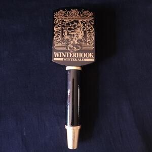 RedHook Brewery Winterhook Winter Ale Home Bar Beer Tap Wood Handle Gold Black